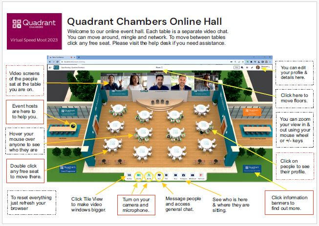 The Quadrant Chambers online Audience Hall